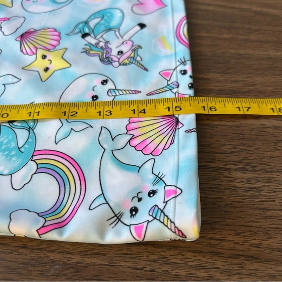 ❤️ Children's Place 10/12 Uni-mermaid Swim Top With Rainbow Back Straps - Picture 7 of 8